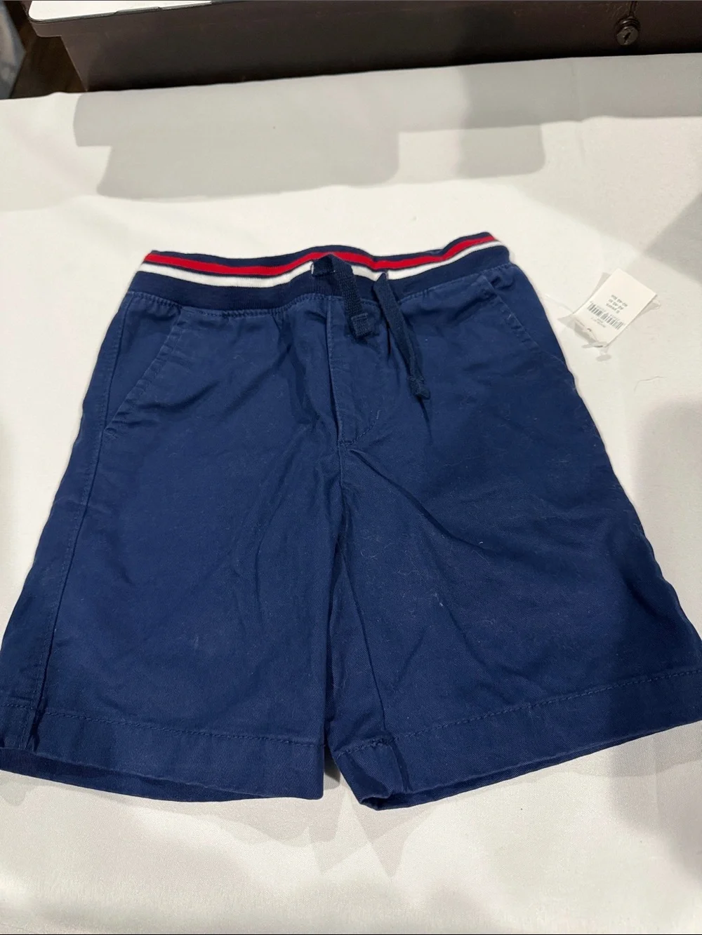 GAP Navy Shorts with Red & White Striped Waistband